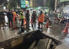 ระทึก! ถนนลาดพร้าวขาออกทรุดตัว เป็นโพรงขนาดใหญ่ หน้าโลตัสบางกะปิ